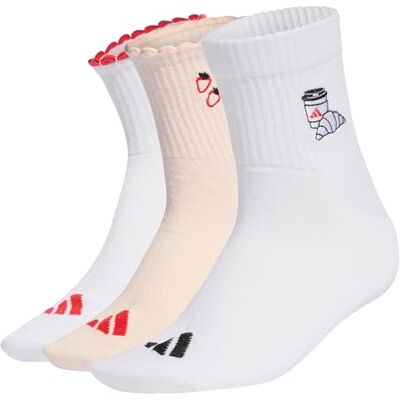 adidas unisex vuxen Graphic Socks 3 Pair Pack, wonder quartz/white/pure ruby, 45-48 adidas unisex vuxen Graphic Socks 3 Pair Pack, wonder quartz/white/pure ruby, 45-48