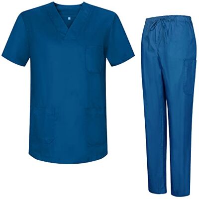 MISEMIYA Sanitära pyjamas Set Sanitära uniformer Unisex Medicinska uniformer 817-8319, Blå 37, XXL MISEMIYA Sanitära pyjamas Set Sanitära uniformer Unisex Medicinska uniformer 817-8319, Blå 37, XXL