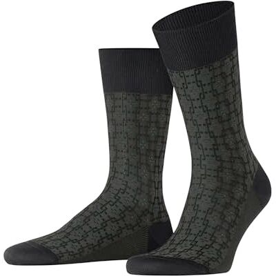 FALKE herrstrumpor Artwork Tie M SO bomullmönstrad 1 par, svart (Black 3000), 39–40, Svart (svart 3000), 39-40 EU FALKE herrstrumpor Artwork Tie M SO bomullmönstrad 1 par, svart (Black 3000), 39–40, Svart (svart 3000), 39-40 EU