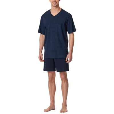 Schiesser Herrpyjamas kort V-ringad – nattkläder-set, nattblå_182193, 52, Nattblå_182193, 52 Schiesser Herrpyjamas kort V-ringad – nattkläder-set, nattblå_182193, 52, Nattblå_182193, 52