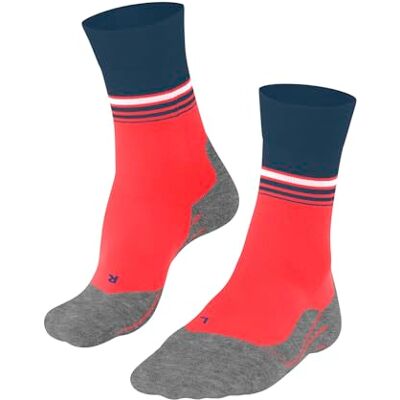 FALKE herr Löparstrumpor RU4 Endurance Cool M So funktionellt garn antiblåsning 1 par, Röd Neon Red 8584 Stripe, 44-45 FALKE herr Löparstrumpor RU4 Endurance Cool M So funktionellt garn antiblåsning 1 par, Röd Neon Red 8584 Stripe, 44-45