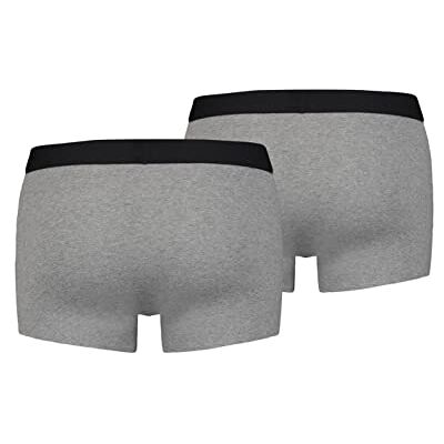 Levi's Män solid basic boxer 2 p (set om 2) herr, Färg: grå, S Levi's Män solid basic boxer 2 p (set om 2) herr, Färg: grå, S