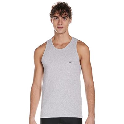 Giorgio Armani Underkläder herr tank ikoniskt logotypband pyjamas överdel, grå, XL, Vit, XL Giorgio Armani Underkläder herr tank ikoniskt logotypband pyjamas överdel, grå, XL, Vit, XL