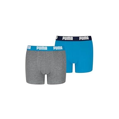 PUMA Pojkar Everyday Basic Boxer (2-pack), Grå/blå, 158-164 PUMA Pojkar Everyday Basic Boxer (2-pack), Grå/blå, 158-164