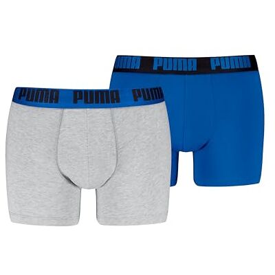 PUMA Herr Everyday Basic Boxer, blå/grå melange, S (2-pack), Blå/grå melerad, S PUMA Herr Everyday Basic Boxer, blå/grå melange, S (2-pack), Blå/grå melerad, S