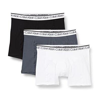 Calvin boxershorts för män (förpackning med 3), Flerfärgad (svart/vit/turbulens), XL Calvin boxershorts för män (förpackning med 3), Flerfärgad (svart/vit/turbulens), XL