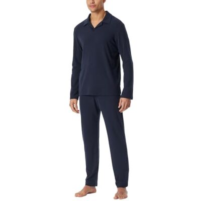 Schiesser Herrpyjamas lång-mjuk Interlock-utvalda premium warming pyjamas-set, Nattblå_182031, 48 Schiesser Herrpyjamas lång-mjuk Interlock-utvalda premium warming pyjamas-set, Nattblå_182031, 48
