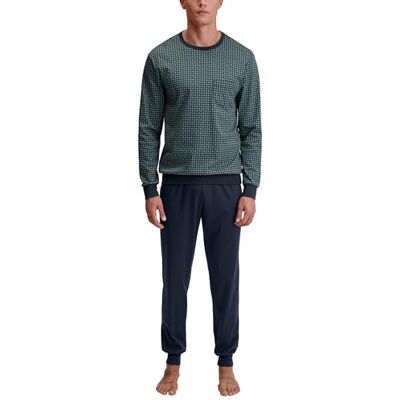 CALIDA Herrpyjamas med manschetter, Mörk gel, 46-48 CALIDA Herrpyjamas med manschetter, Mörk gel, 46-48