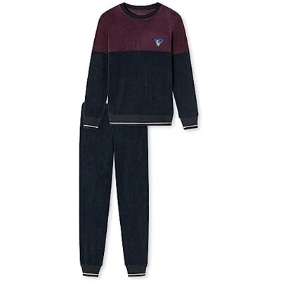 Schiesser Pojkar pyjamas lång pyjamas-set, vinröd, 140 Schiesser Pojkar pyjamas lång pyjamas-set, vinröd, 140