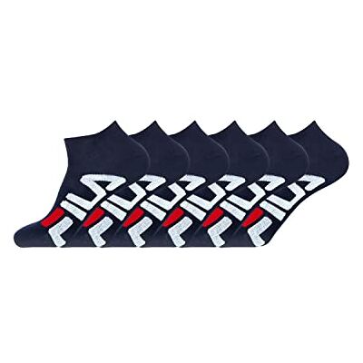 FILA Sportstrumpor för män bomull, herrstrumpor, bekväma, hållbara (6 st), Färg: blå, 39/42 EU FILA Sportstrumpor för män bomull, herrstrumpor, bekväma, hållbara (6 st), Färg: blå, 39/42 EU