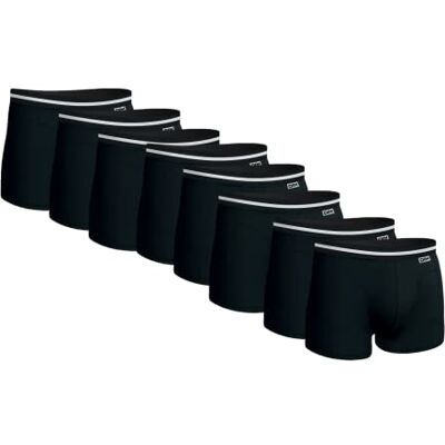 Dim Boxer herr Eco bekväm stretchbomull svart x8, svart, 3XL Dim Boxer herr Eco bekväm stretchbomull svart x8, svart, 3XL