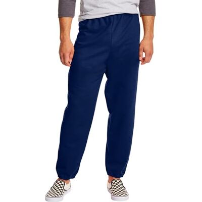 Hanes mjukisbyxor för män, EcoSmart bästa träningsbyxor för män, atletiska loungebyxor med fastsydda manschetter (1 eller 2-pack alternativ), Marinblå – 2-pack, XXL Hanes mjukisbyxor för män, EcoSmart bästa träningsbyxor för män, atletiska loungebyxor med fastsydda manschetter (1 eller 2-pack alternativ), Marinblå – 2-pack, XXL