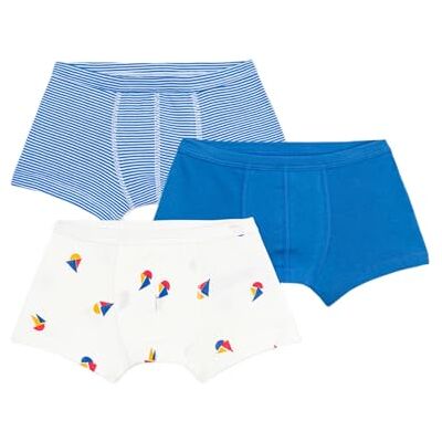 Petit Bateau Boxershorts i bomull för barn med tryckt bälte båtar Petit Bateau Boxershorts i bomull för barn med tryckt bälte båtar
