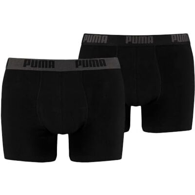PUMA Herr Bodywear Basic Boxer 2P Boxershorts, Svart, XL, Paket med 2 PUMA Herr Bodywear Basic Boxer 2P Boxershorts, Svart, XL, Paket med 2