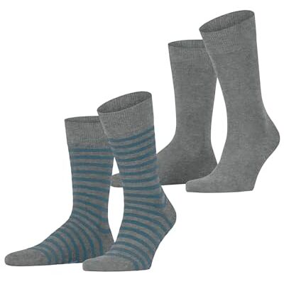 ESPRIT Herrstrumpor fina ränder 2-pack M SO bomull mönstrad 2 par, grå (Marengo 3391), 39–42, Grå (Marengo 3391), 39-42 EU ESPRIT Herrstrumpor fina ränder 2-pack M SO bomull mönstrad 2 par, grå (Marengo 3391), 39–42, Grå (Marengo 3391), 39-42 EU