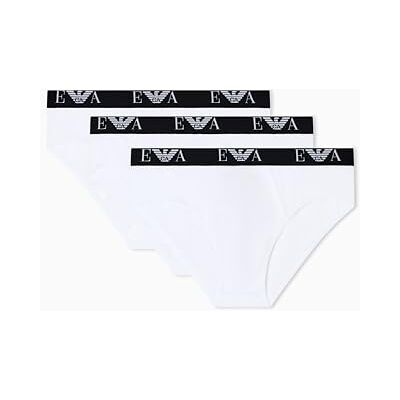 Giorgio Armani män djärv monogram 3-pack brev trosor, vit/vit, M (förpackning med 3), Vit/Vit/Vit, M Giorgio Armani män djärv monogram 3-pack brev trosor, vit/vit, M (förpackning med 3), Vit/Vit/Vit, M