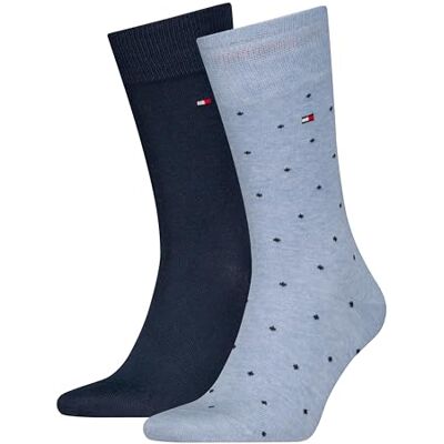 Tommy Hilfiger 8719965009202 TH MEN SOCK 2P DOT, Ljusblå melerad, 39-42 EU Tommy Hilfiger 8719965009202 TH MEN SOCK 2P DOT, Ljusblå melerad, 39-42 EU