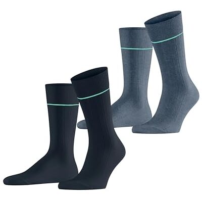 ESPRIT herr strumpor Accent Rib 2-pack M så bomull enfärgad 2 par, blå marin light denim 0040, 39–42 ESPRIT herr strumpor Accent Rib 2-pack M så bomull enfärgad 2 par, blå marin light denim 0040, 39–42