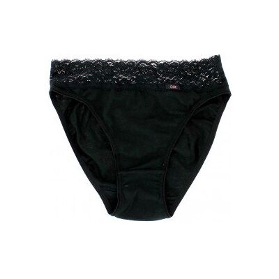 Dim Partiet med 2 vita slipsar Coton Plus Medium Waist Féminine Kvinna x2, Svart, 48-50 Dim Partiet med 2 vita slipsar Coton Plus Medium Waist Féminine Kvinna x2, Svart, 48-50