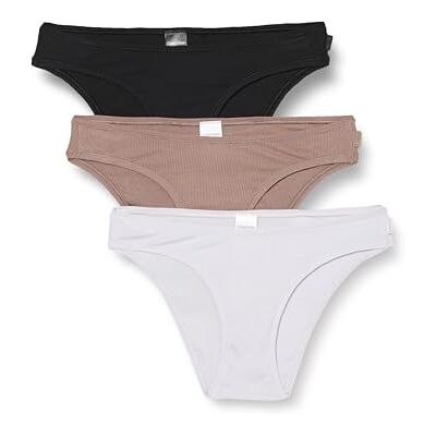 Calvin kvinnor 3-pack bikinitrosor ribbade, Flerfärgad (svart/lavendelblå/grottsten), L Calvin kvinnor 3-pack bikinitrosor ribbade, Flerfärgad (svart/lavendelblå/grottsten), L