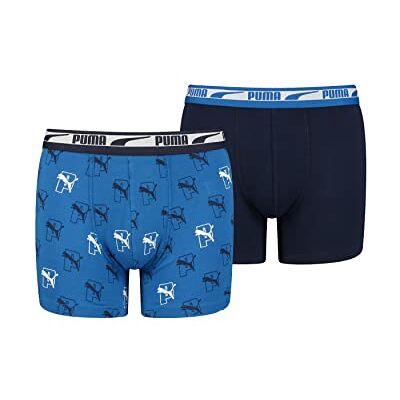 PUMA Boy's Logo Boxer Briefs, Blue Combo, 146-152, Blå kombo, 146/152 cm PUMA Boy's Logo Boxer Briefs, Blue Combo, 146-152, Blå kombo, 146/152 cm