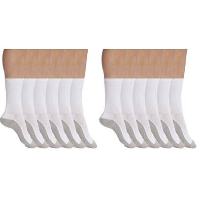 Dim Eco Sport Comfort och Resistance Mi-Socks för män x12, Vitt och blått, 40/45 EU Dim Eco Sport Comfort och Resistance Mi-Socks för män x12, Vitt och blått, 40/45 EU