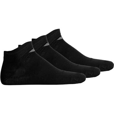 Giorgio Armani MAN'S CASUAL BOMULL 3-PACK SNEAKER STRUMPOR SVART S/M, Svart/svart, Small-Medium Giorgio Armani MAN'S CASUAL BOMULL 3-PACK SNEAKER STRUMPOR SVART S/M, Svart/svart, Small-Medium