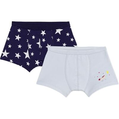 Petit Bateau 2 boxare L underkläder för herr dag (set om 2), Material: Polyester, 4 ans Petit Bateau 2 boxare L underkläder för herr dag (set om 2), Material: Polyester, 4 ans