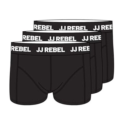 JJ REBEL JREBREBEL Logo Trunks 3-pack, Svart/förpackning: w. Svart, M JJ REBEL JREBREBEL Logo Trunks 3-pack, Svart/förpackning: w. Svart, M