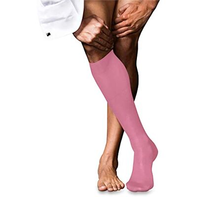 FALKE herr No. 9 Knästrumpor andningsaktiv bomull högwertig seidiger Glanz elegant förstärkta herrstrumpor platt söm tryckfri tåspets fin slät enfärgad business 1 par FALKE herr No. 9 Knästrumpor andningsaktiv bomull högwertig seidiger Glanz elegant förstärkta herrstrumpor platt söm tryckfri tåspets fin slät enfärgad business 1 par