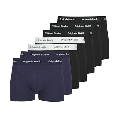 JACK & JONES Jacvesterbro Solid trunks 7-pack, Ocean Cavern, L JACK & JONES Jacvesterbro Solid trunks 7-pack, Ocean Cavern, L