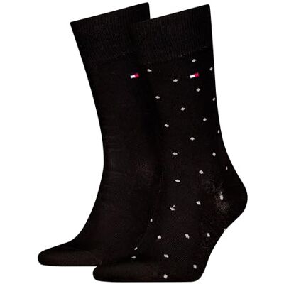 Tommy Hilfiger 8719965009202 TH MEN SOCK 2P DOT, svart, 39-42 EU Tommy Hilfiger 8719965009202 TH MEN SOCK 2P DOT, svart, 39-42 EU