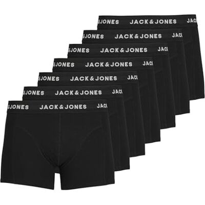 JACK & JONES JACHUEY Trunks 7-pack NOOS PLS, Svart/pack: svart – svart – svart – svart – svart – svart, 4XL stor JACK & JONES JACHUEY Trunks 7-pack NOOS PLS, Svart/pack: svart – svart – svart – svart – svart – svart, 4XL stor