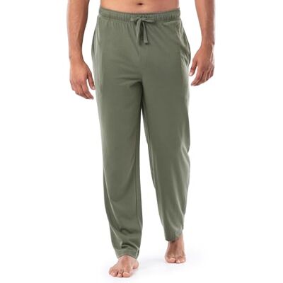 Fruit of the Loom mäns utökade storlekar jersey stickad sömn pyjamas loungebyxa (1 och 2-pack), Mörkgrön, 3XL tall Fruit of the Loom mäns utökade storlekar jersey stickad sömn pyjamas loungebyxa (1 och 2-pack), Mörkgrön, 3XL tall