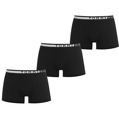 Tommy Hilfiger 3p Trunk UM0UM02203, Boxer Shorts för män, (Pack of 3), Pvhblack/Pvhblack/Pvhblack, XL Tommy Hilfiger 3p Trunk UM0UM02203, Boxer Shorts för män, (Pack of 3), Pvhblack/Pvhblack/Pvhblack, XL
