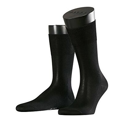 FALKE Strumpor nr 4 siden män svarta förstärkta herrstrumpor utan mönster andas tunna och enfärgade med högkvalitativa material 1 par, Svart (svart 3000), 41/42 EU FALKE Strumpor nr 4 siden män svarta förstärkta herrstrumpor utan mönster andas tunna och enfärgade med högkvalitativa material 1 par, Svart (svart 3000), 41/42 EU