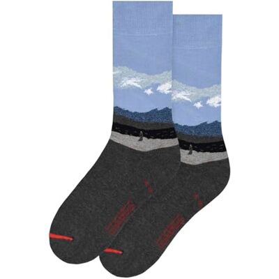 MuseARTa strumpor av bomull med målningen The Monk av havet av konstnären Caspar David Friedrich i storlek 40–46, CF-MS-06–40–46, blå, 40-46 MuseARTa strumpor av bomull med målningen The Monk av havet av konstnären Caspar David Friedrich i storlek 40–46, CF-MS-06–40–46, blå, 40-46