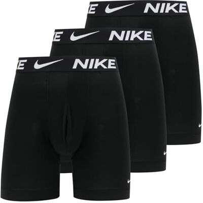 NIKE Underwear Män Essential Boxer Brief Long 3-Pack – Förlängda ben, Skavfritt, Perfekt grepp, Black/Black/Black, S NIKE Underwear Män Essential Boxer Brief Long 3-Pack – Förlängda ben, Skavfritt, Perfekt grepp, Black/Black/Black, S
