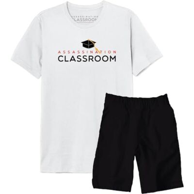Assassination Classroom "Assassination Logo" MEASSASPY001 pyjamas för herr, vit/svart, storlek S, Vit/svart, S Assassination Classroom "Assassination Logo" MEASSASPY001 pyjamas för herr, vit/svart, storlek S, Vit/svart, S