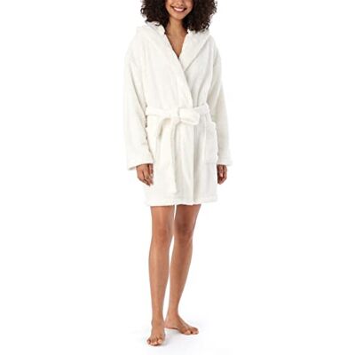 Schiesser Damen Bademantel kuschelig und warm mit Kapuze Teddy Fleece Schiesser Damen Bademantel kuschelig und warm mit Kapuze Teddy Fleece