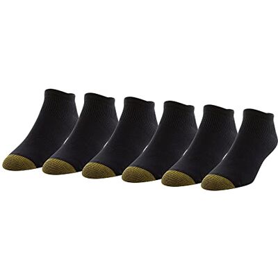 GOLDTOE Gold Toe Herr nylon Lite No Show, 6 par strumpor, svart, stor (6-pack) GOLDTOE Gold Toe Herr nylon Lite No Show, 6 par strumpor, svart, stor (6-pack)