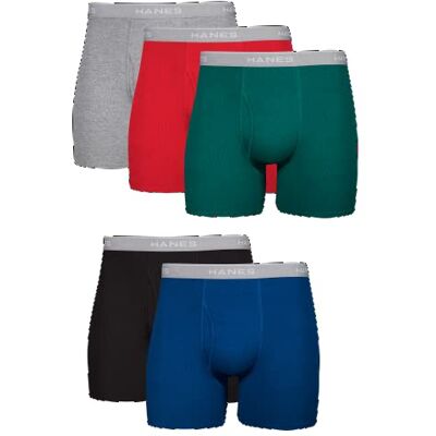 Hanes retroshorts för män (10-pack), 5 stycken blandade färger, XL Hanes retroshorts för män (10-pack), 5 stycken blandade färger, XL