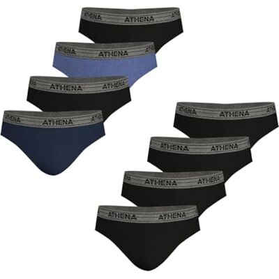 Athena Boxer (8 st) herr, Blå/svart/blåmelerad/svart/svart/svart/svart år, 3XL Athena Boxer (8 st) herr, Blå/svart/blåmelerad/svart/svart/svart/svart år, 3XL