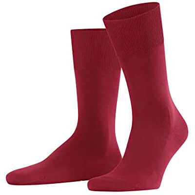 FALKE Herr Climate Wool hållbar Lyocell ull förstärkta herrstrumpor utan mönster andas miljövänliga 1 par strumpor, röd (Scarlet 8228), 43–44 FALKE Herr Climate Wool hållbar Lyocell ull förstärkta herrstrumpor utan mönster andas miljövänliga 1 par strumpor, röd (Scarlet 8228), 43–44