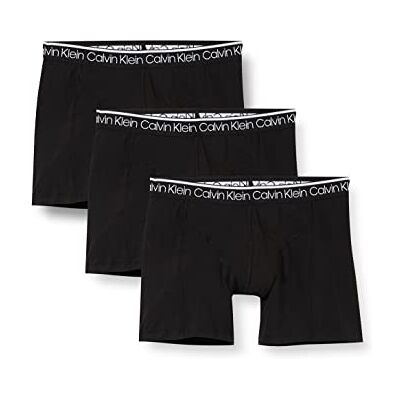 Calvin boxershorts för män (förpackning med 3), Svart (svart med svart wb), M Calvin boxershorts för män (förpackning med 3), Svart (svart med svart wb), M