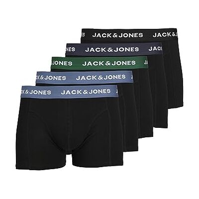 JACK & JONES JACK& JONES boxershorts 5-pack Essential Trunks briefs logo tryckt design Solid JACS, Svart 1, M JACK & JONES JACK& JONES boxershorts 5-pack Essential Trunks briefs logo tryckt design Solid JACS, Svart 1, M
