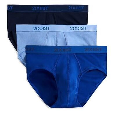 2(X)IST 2(X) IST Herr Essential Cotton Contour Pouch Brief 3-pack underkläder (paket med 3), Marinblå/kobolt/porslin, XL 2(X)IST 2(X) IST Herr Essential Cotton Contour Pouch Brief 3-pack underkläder (paket med 3), Marinblå/kobolt/porslin, XL