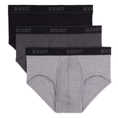 2(X)IST 2(X) IST Herr Essential Cotton Contour Pouch Brief 3-pack underkläder (paket med 3), Svart/Grå/Träkol Heather, L 2(X)IST 2(X) IST Herr Essential Cotton Contour Pouch Brief 3-pack underkläder (paket med 3), Svart/Grå/Träkol Heather, L