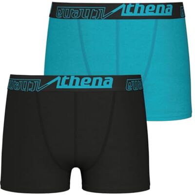 Athena 2-pack Ecopack Sport Boxers för pojkar, mjuka och stretchiga, stretchbomull, Oeko-TEX Standard 100 Athena 2-pack Ecopack Sport Boxers för pojkar, mjuka och stretchiga, stretchbomull, Oeko-TEX Standard 100