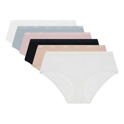 Dim Boxershorts för dam Eco fickor bekväm och mjuk bomull x6, Grundläggande parti, XL Dim Boxershorts för dam Eco fickor bekväm och mjuk bomull x6, Grundläggande parti, XL